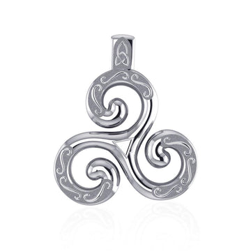 Celtic Triskele Silver Pendant TPD1818 - Jewelry